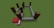 A basic room foundation featuring cobblestone and wooden logs, which can be utilized in mansions (Image via Mojang)